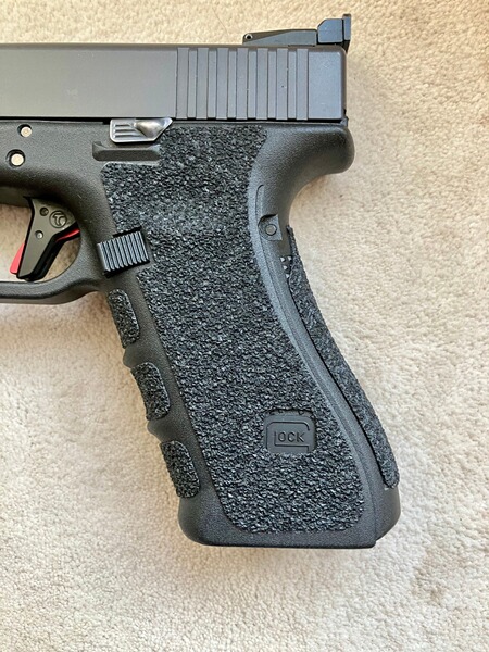GLOCK Anti-Rutsch Sticker / Griff-Aufkleber / Griffschale Aufsatz gefertigt f. folg. Glock Modelle