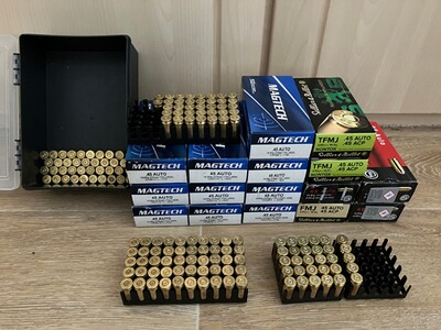 Hülsen .45 AUTO ACP von MAGTECH * S&B * GECO * TopShot ... 1000 Stück zum Teil Original-Schachteln