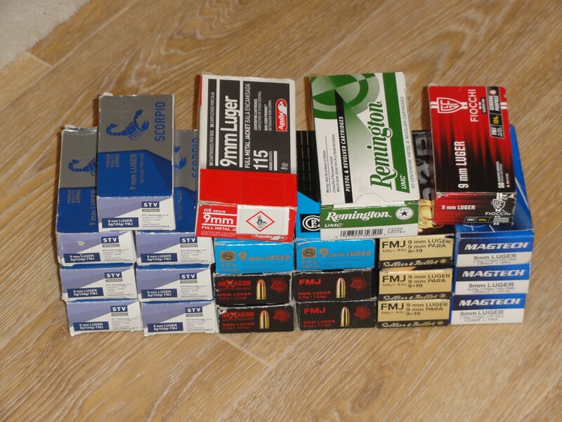 Hülsen 9mm Luger S&B , STV Scorpio , GECO , MagTech , Fiocchi - 1100 Stück mit Original-Schachteln