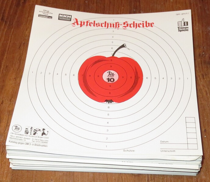 Zielscheibe Schießscheibe Apfelscheibe für Armbrust 150x