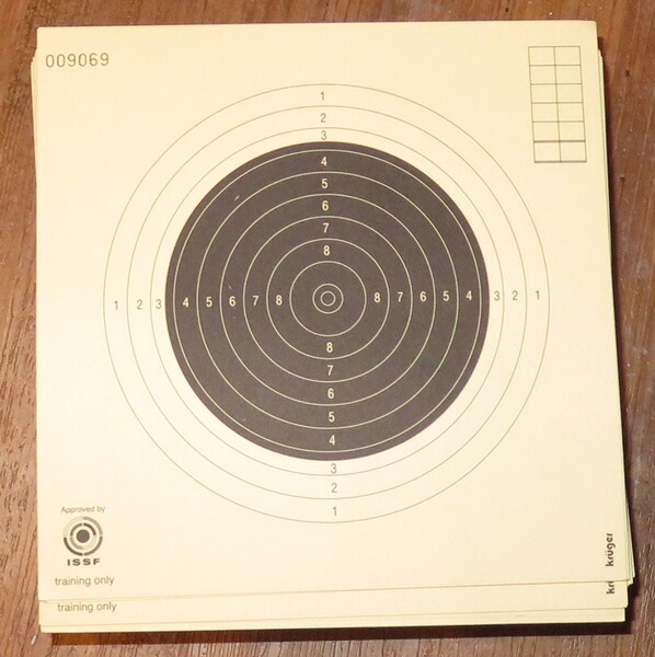 Zielscheibe Schießscheibe KK Gewehr Einsteckscheibe 50m 225x