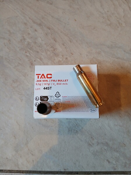 Verkaufe 272 Stk. Geco Tac .308 Win. Hülsen, gebraucht