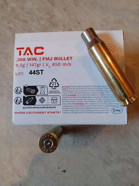 Verkaufe 272 Stk. Geco Tac .308 Win. Hülsen, gebrsucht