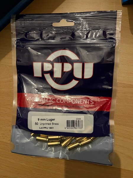 PPU 9 mm Luger Hülsen 50 STK