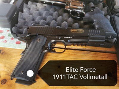 Elite Force 1911 TAC Vollmetall Softair-Co2-Pistole Kaliber 6 mm BB Blowback