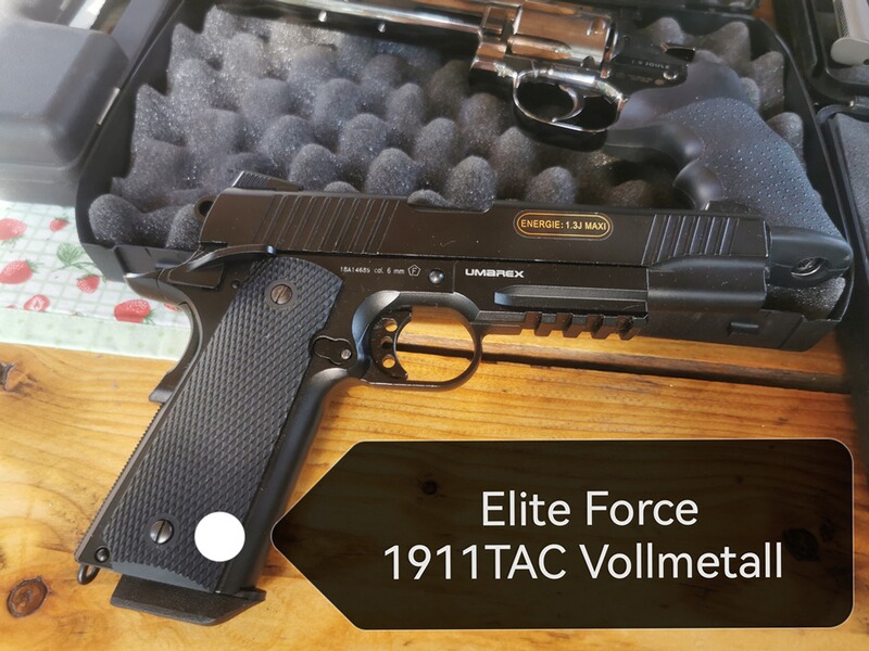 Elite Force 1911 TAC Vollmetall Softair-Co2-Pistole Kaliber 6 mm BB Blowback