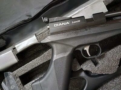 Diana Bandit PCP Luftpistole mit Pressluft Pumpe 4,5 mm