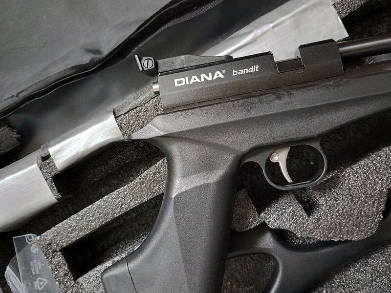 Diana Bandit PCP Luftpistole mit Pressluft Pumpe 4,5 mm