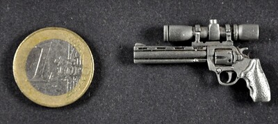 Colt Phyton mit Zielfernrohr als Metall-Anstecker