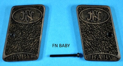 Luxus-Nussbaum-Griffschalen für die Taschenpistole FN BABY mit FN-LOGO