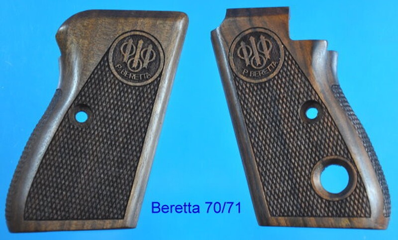 Nussbaum-Griffschalen für Pistole Beretta Mod. 70 und 71