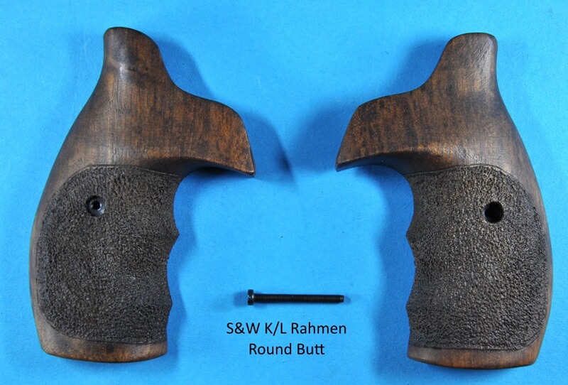 Nussbaum-Griffschalen für S&W K/L-Rahmen Round Butt (runder Rahmen)