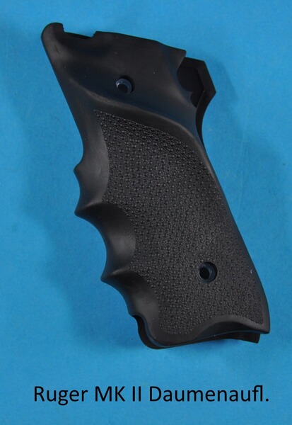 HOGUE Gummigriff mit Fingerrillen für Pistole Ruger MK II mit Daumenauflage