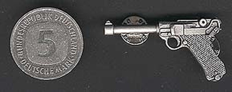 Pistole Luger 08 als Metall-Anstecker