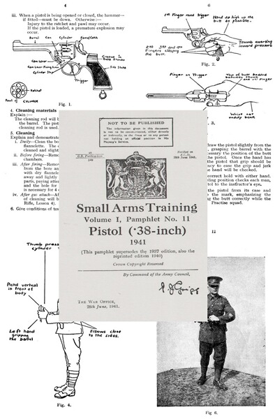 Nachdruck englische Ausbildungs-Vorschrift für Webley-Revolver Cal. .38