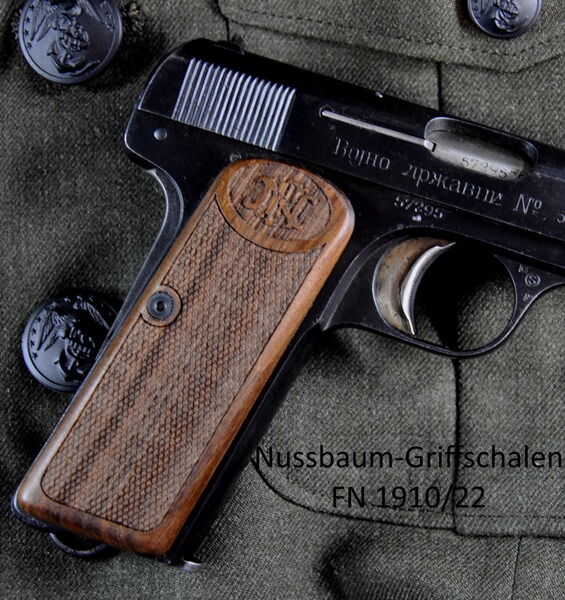 Nussbaum-Griffschalen für Pistole FN 1910/22