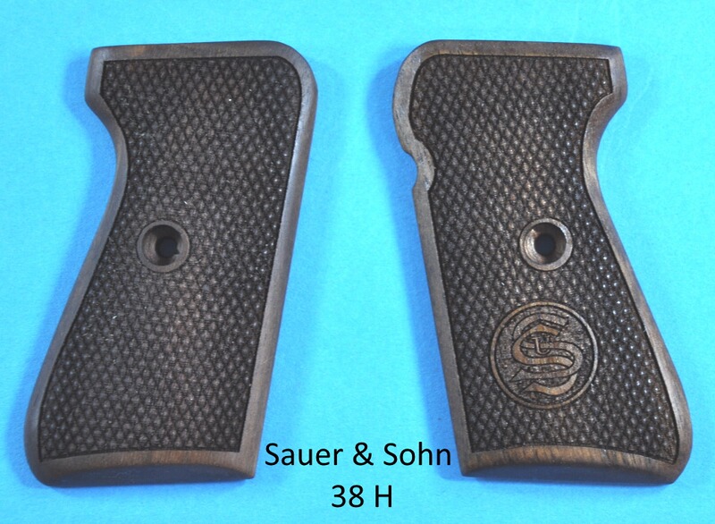 Nussbaum-Griffschalen für Pistole Sauer & Sohn 38 Heeresmodell