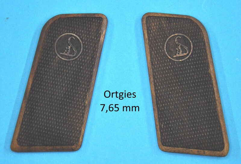 Nussbaum-Griffschalen für Pistole Ortgies im Cal. 7,65 mm
