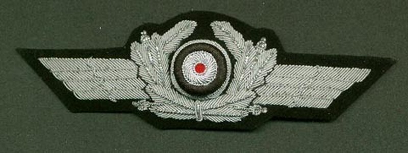 Mützen-Schwinge für Offiziers-Schirmmütze Luftwaffe Repro !!!