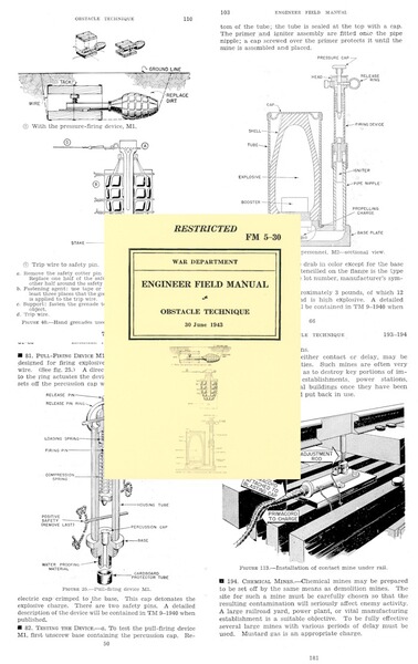 Nachdruck US-Pioniervorschrift: Sperren, Minen, Sprengfallen von 1943