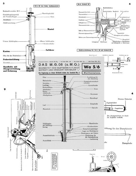 Nachdruck Wehrmacht Taschenkarte schweres MG 08