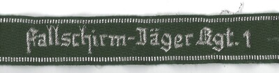 Ärmelband "Fallschirm-Jäger Rgt. 1" Repro !!!