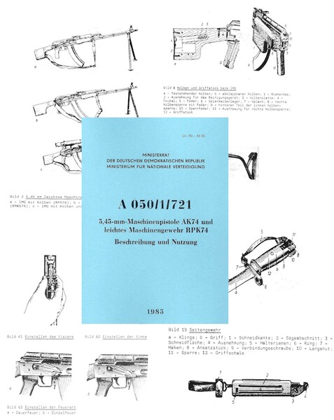Nachdruck DDR NVA Dienstvorschrift AK 74 Kalschnikow