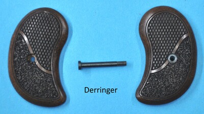 Echtholz-Griffschalen für Derringer Röhm u. Noris m. Fischhaut