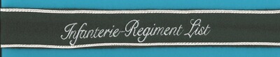 Ärmelband "Infanterie-Regiment List" Repro !!!