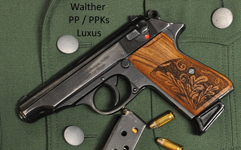 Luxus-Nussbaumgriffschalen für Pistole Walther PP (nicht PPK)