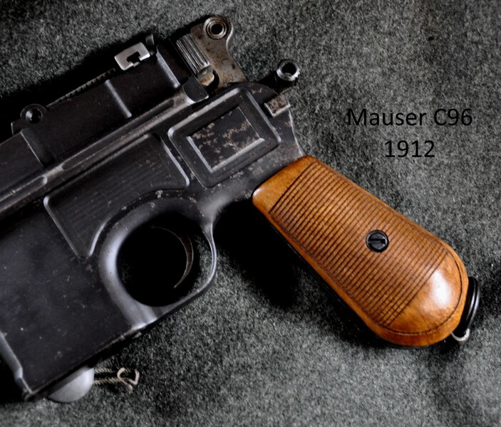 Nussbaum-Griffschalen für Pistole Mauser C96