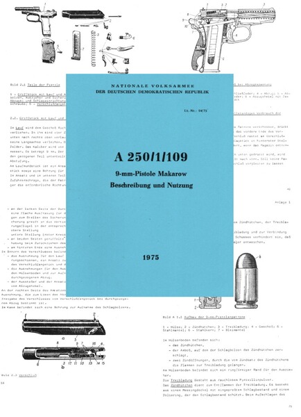 Nachdruck DDR NVA Dienstvorschrift Pistole Makarow