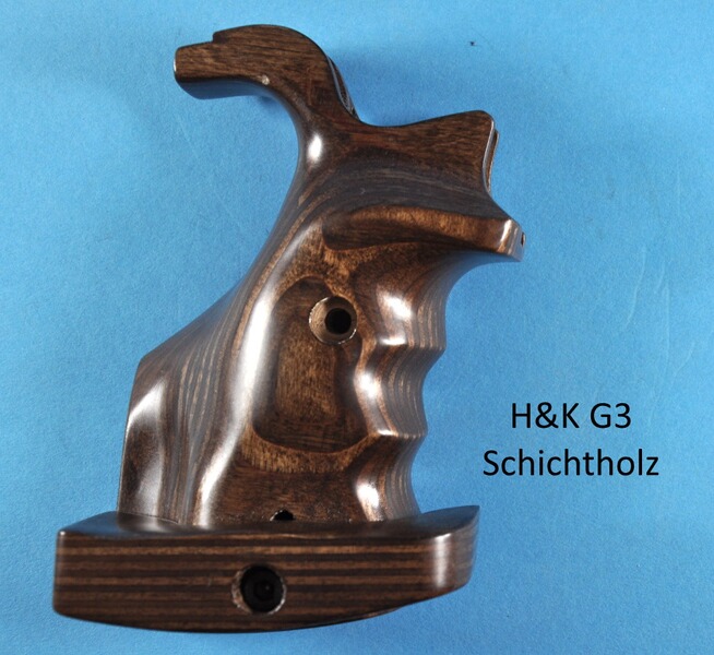 Match-Griff für Selbstlade-Gewehr H&K G3 und Klone laminiertes Holz, braun
