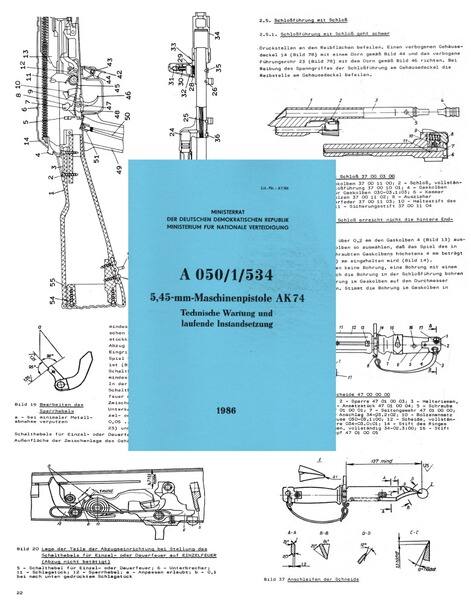 Nachdruck DDR NVA Dienstvorschrift AK74 Kalschnikow Wartung u. Instandsetzung