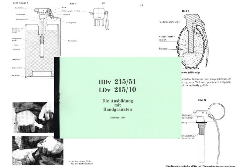 Nachdruck Bundeswehr-Dienstvorschrift Handgranaten von 1968