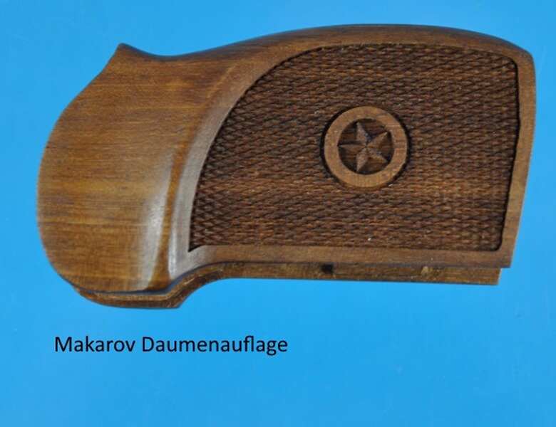 Nussbaum-Griffschalen für Pistole Makarov mit Daumenauflage
