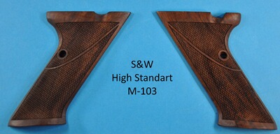 Nussbaum-Griffschalen für Pistole S&W High Standart M-103