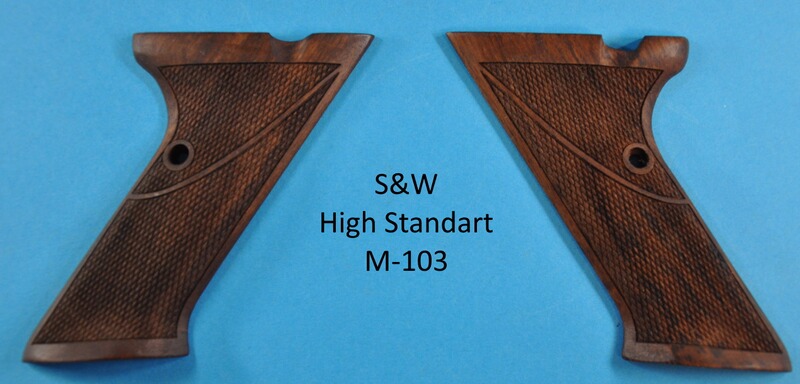 Nussbaum-Griffschalen für Pistole S&W High Standart M-103