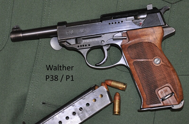 Nussbaum-Griffschalen für Pistole Walther P38 und P1