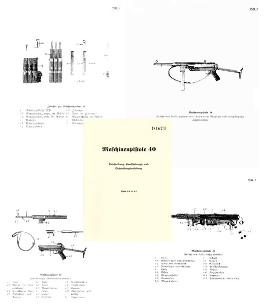Nachdruck Dienstvorschrift MP 40 von 1942 Wehrmacht