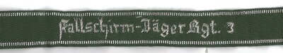 Ärmelband "Fallschirm-Jäger Rgt. 3" Repro !!!