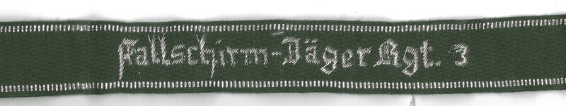 Ärmelband "Fallschirm-Jäger Rgt. 3" Repro !!!