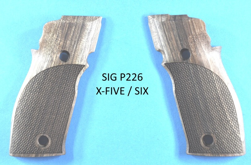 Nussbaum-Griffschalen für SIG Sauer P226 X-FIVE / X-SIX mit Jet Funnel
