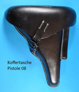 Koffertasche für Pistole Luger P08 Wehrmacht Repro !!!