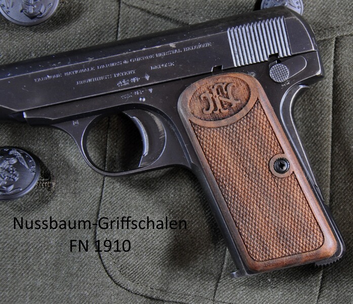 Nussbaum-Griffschalen für Pistole FN Mod. 1910