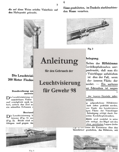 Nachdruck Anleitung zum Leuchtvisier Gewehr 98