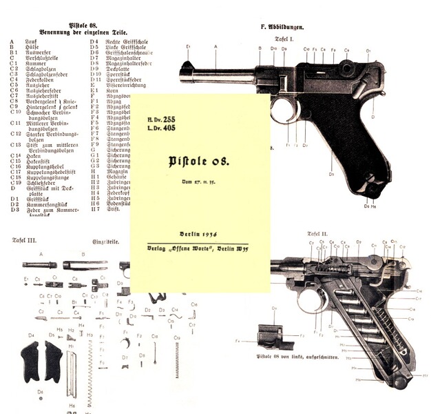 Nachdruck Dienstvorschrift Pistoile 08 von 1936