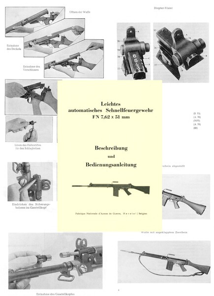 Nachdruck Dienstvorschrift Sturmgewehr FN FAL (G1 Bundeswehr)