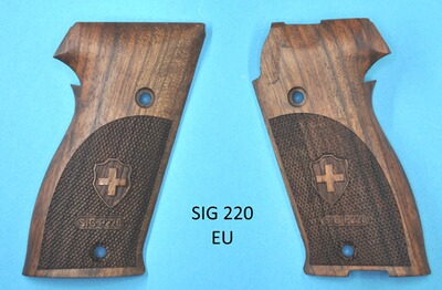 Nussbaum-Griffschalen für Pistole SIG 220 EU-Modell