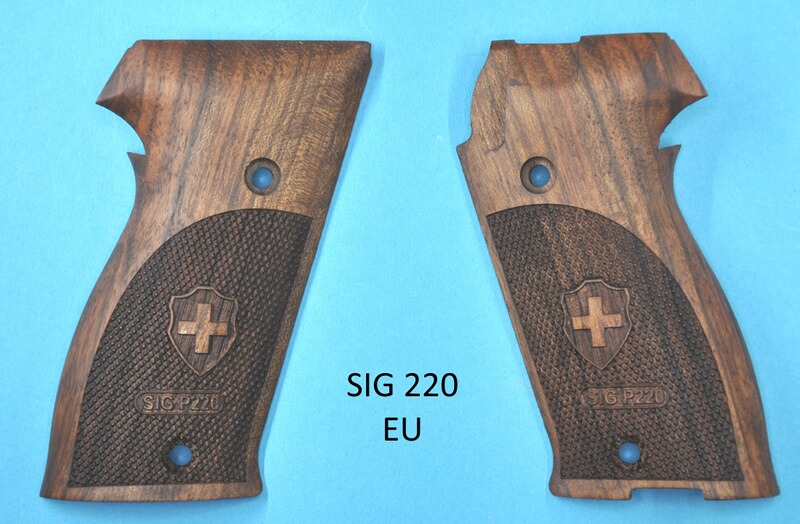 Nussbaum-Griffschalen für Pistole SIG 220 EU-Modell